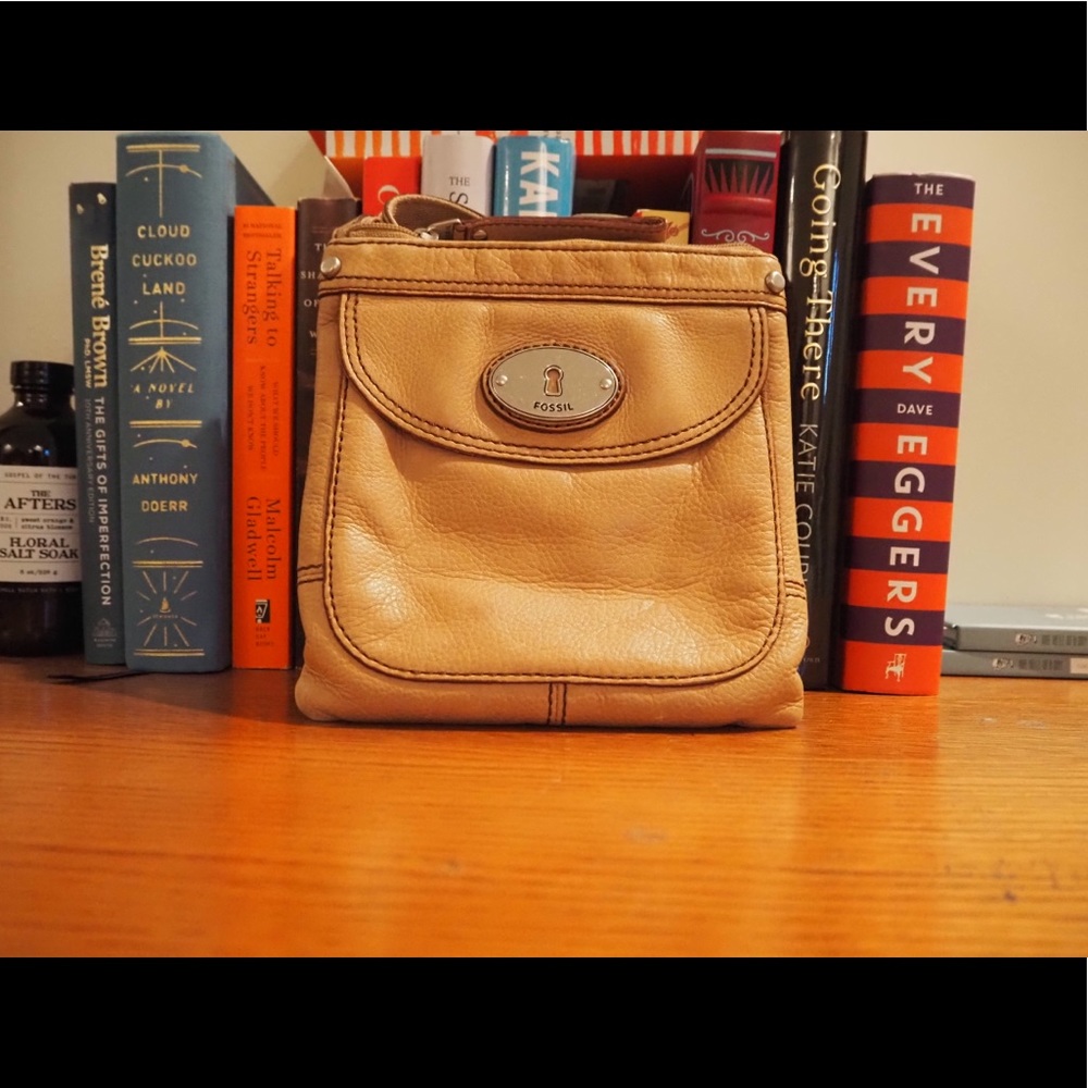 Fossil Small Crossbody Purse - Light Tan Leather